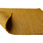 Yellow Honeycomb Pattern Flat Weave Rug