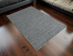Graphite Hand Woven Loom Durry Flat Weave Rug