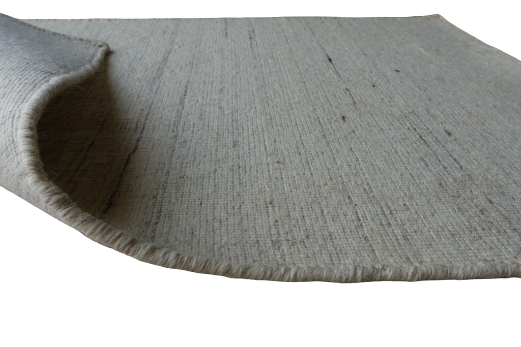 Natural White Hand Woven Loom Durry Flat Weave Rug