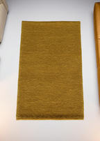 Gold Flat Weave Rug With Unique Texture On The Surface