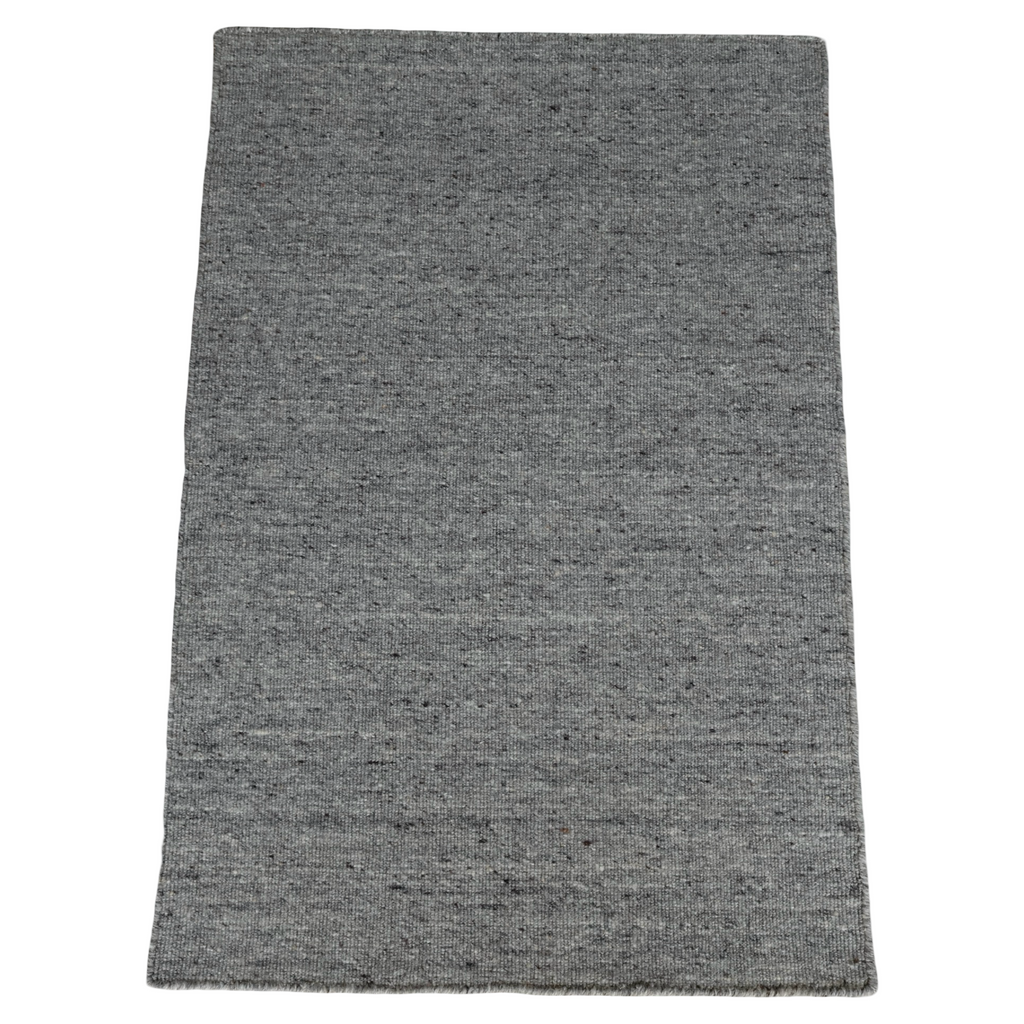 Graphite Hand Woven Loom Durry Flat Weave Rug