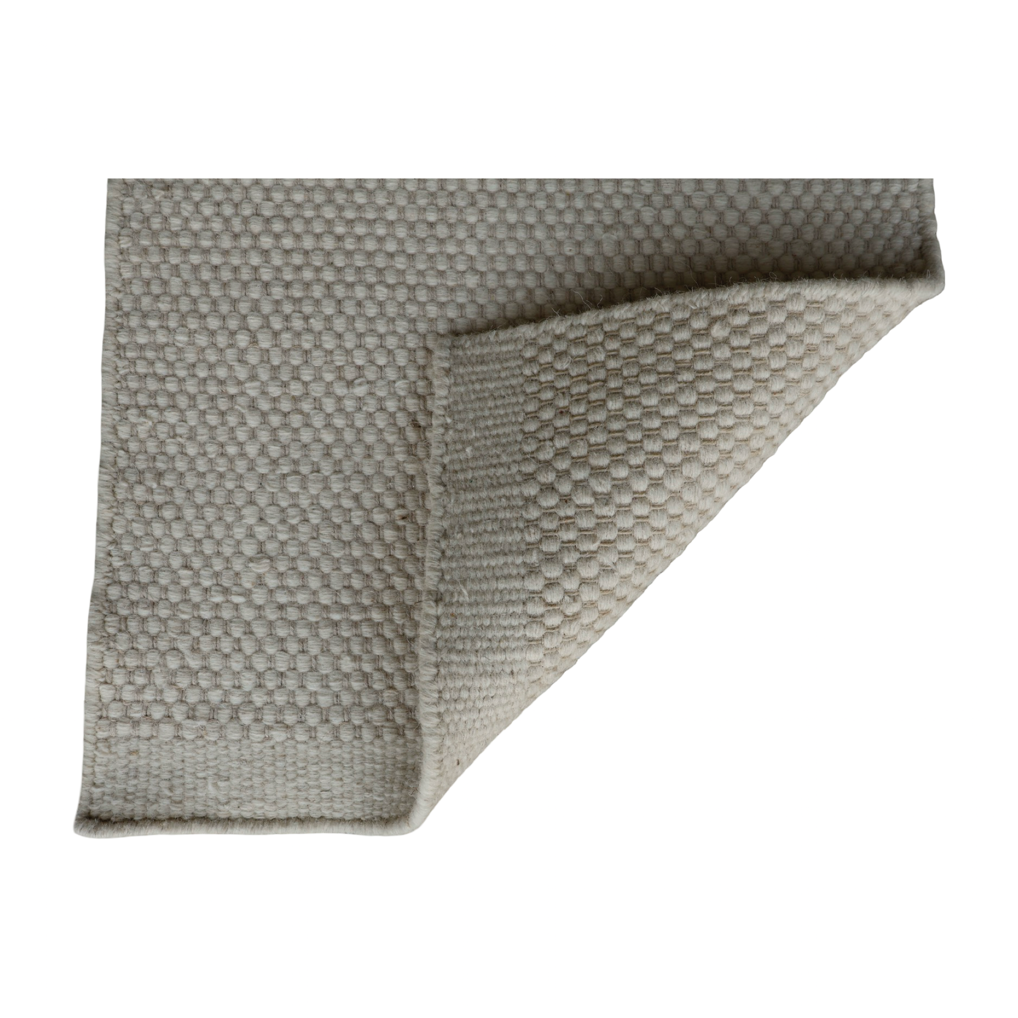 White Honeycomb Pattern Flat Weave Rug