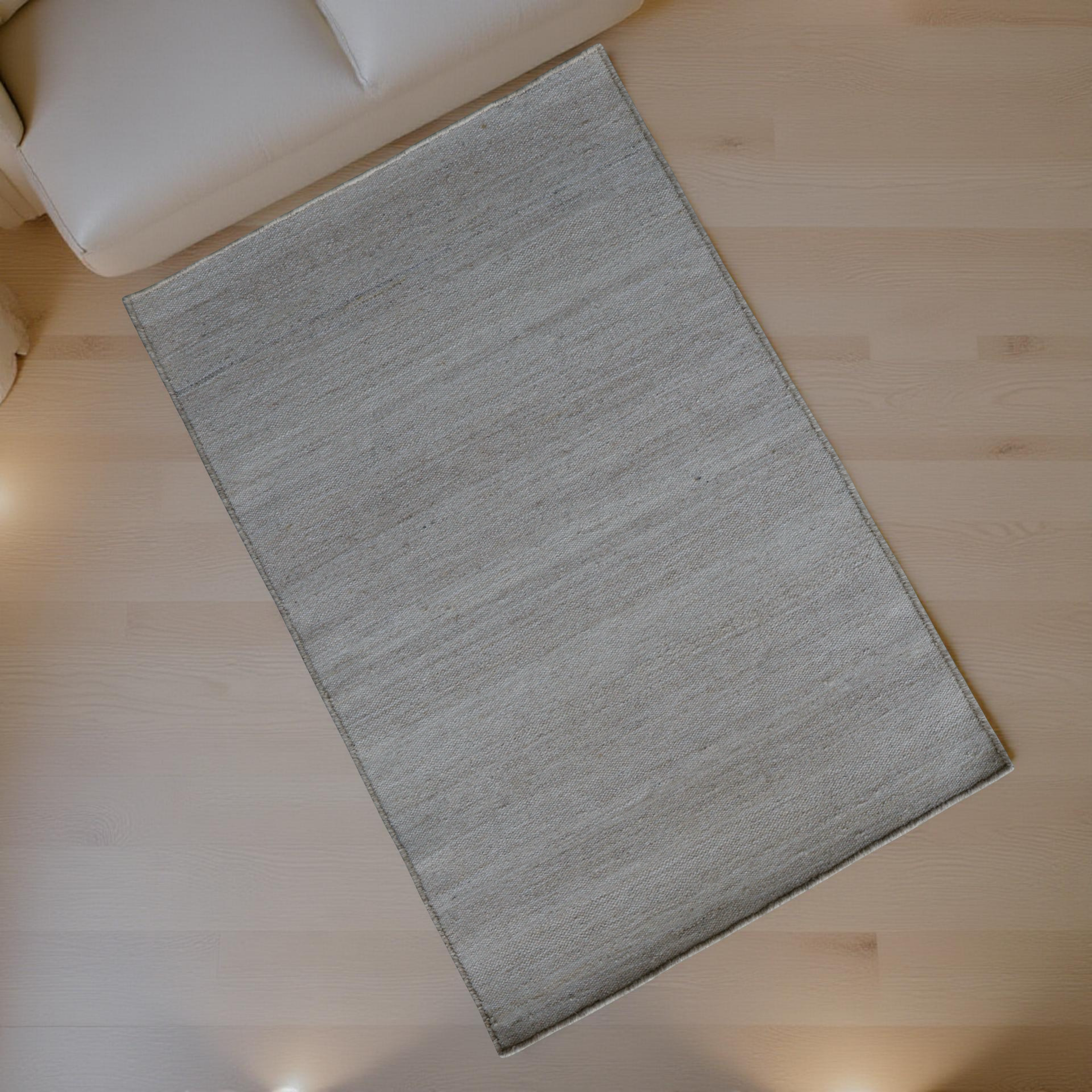 Silver Flat Weave Rug