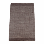 Brown Honeycomb Pattern Flat Weave Rug