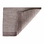 Brown Honeycomb Pattern Flat Weave Rug