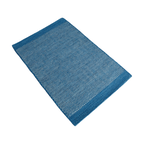 Royal Blue Honeycomb Pattern Flat Weave Rug