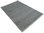 Grey With Chain Pattern Flat Weave Rug