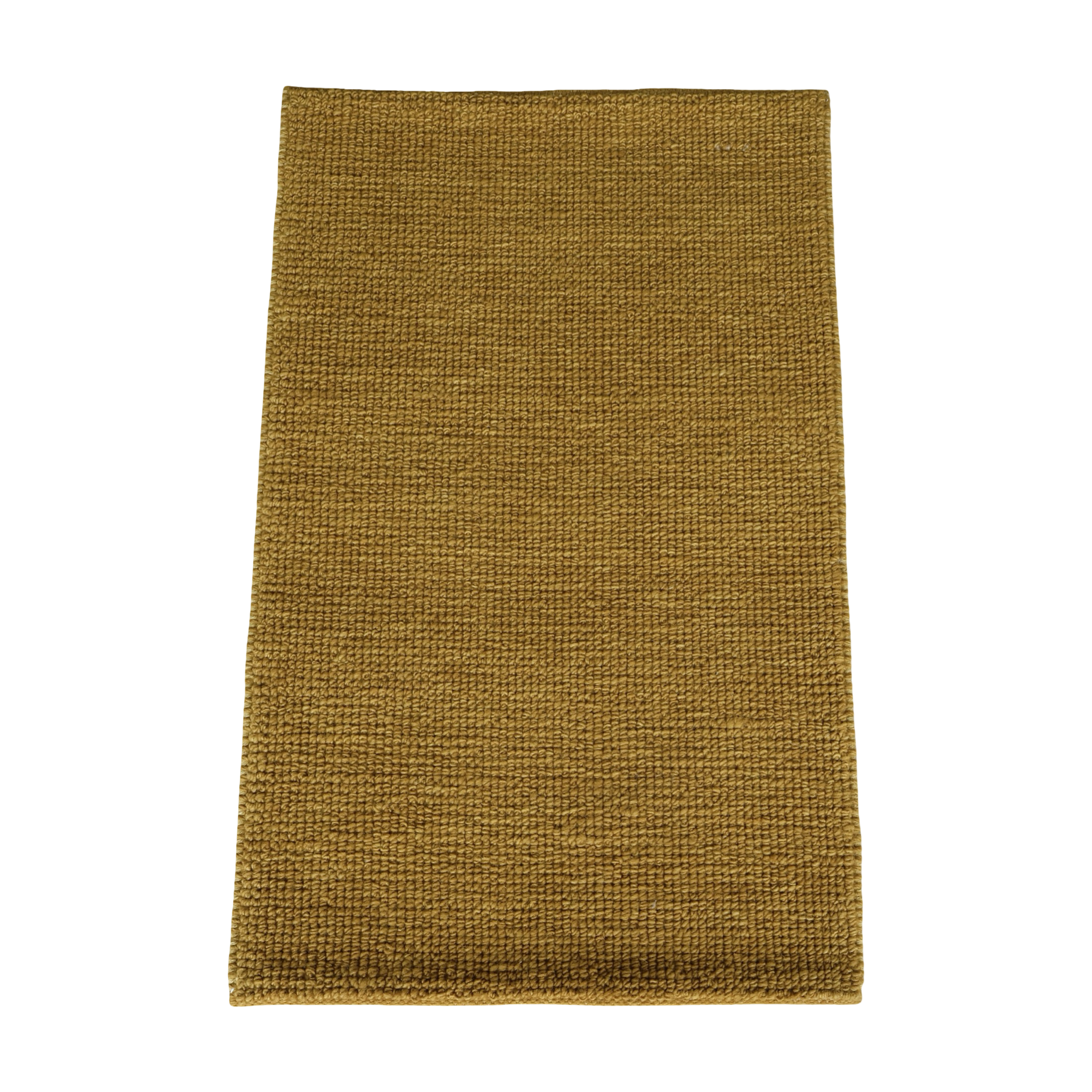 Gold Flat Weave Rug With Unique Texture On The Surface