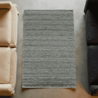 Sand With Chain Pattern Flat Weave Rug