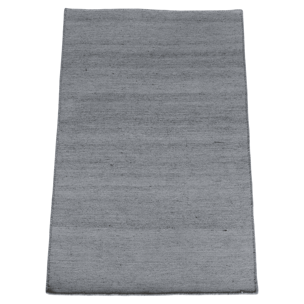 Natural Light Grey Brown Flat Weave Rug