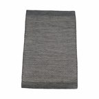 Grey Honeycomb Pattern Flat Weave Rug