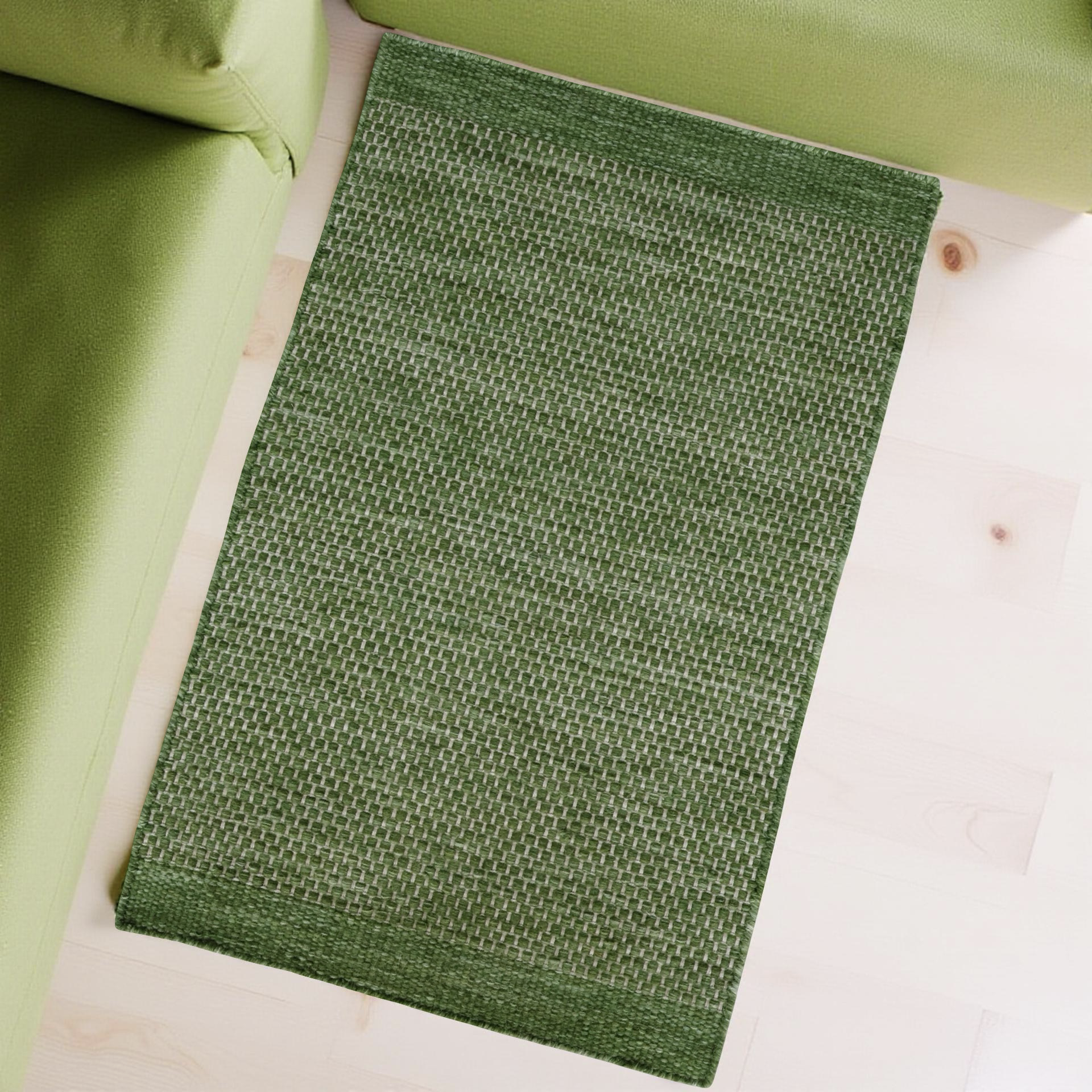 Honeycomb Pattern Flat Weave Rug