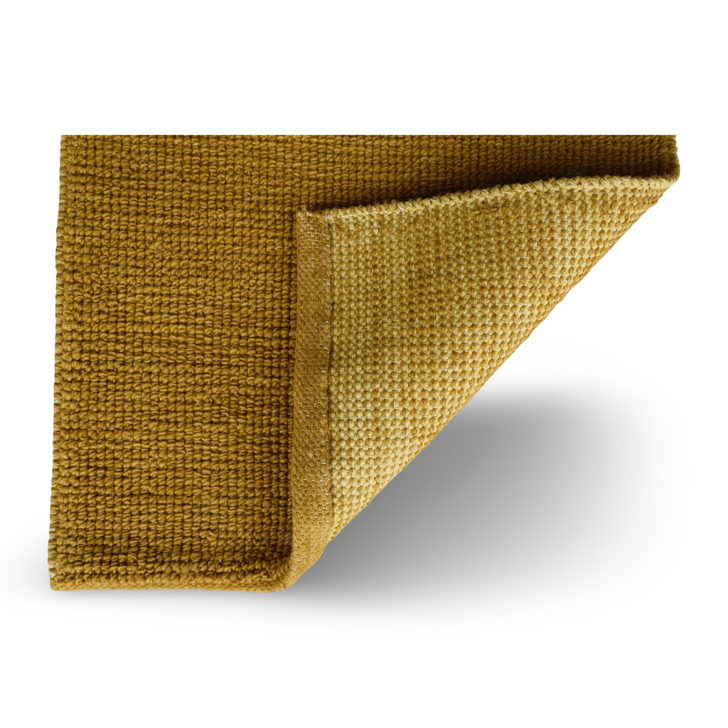 Gold Flat Weave Rug With Unique Texture On The Surface