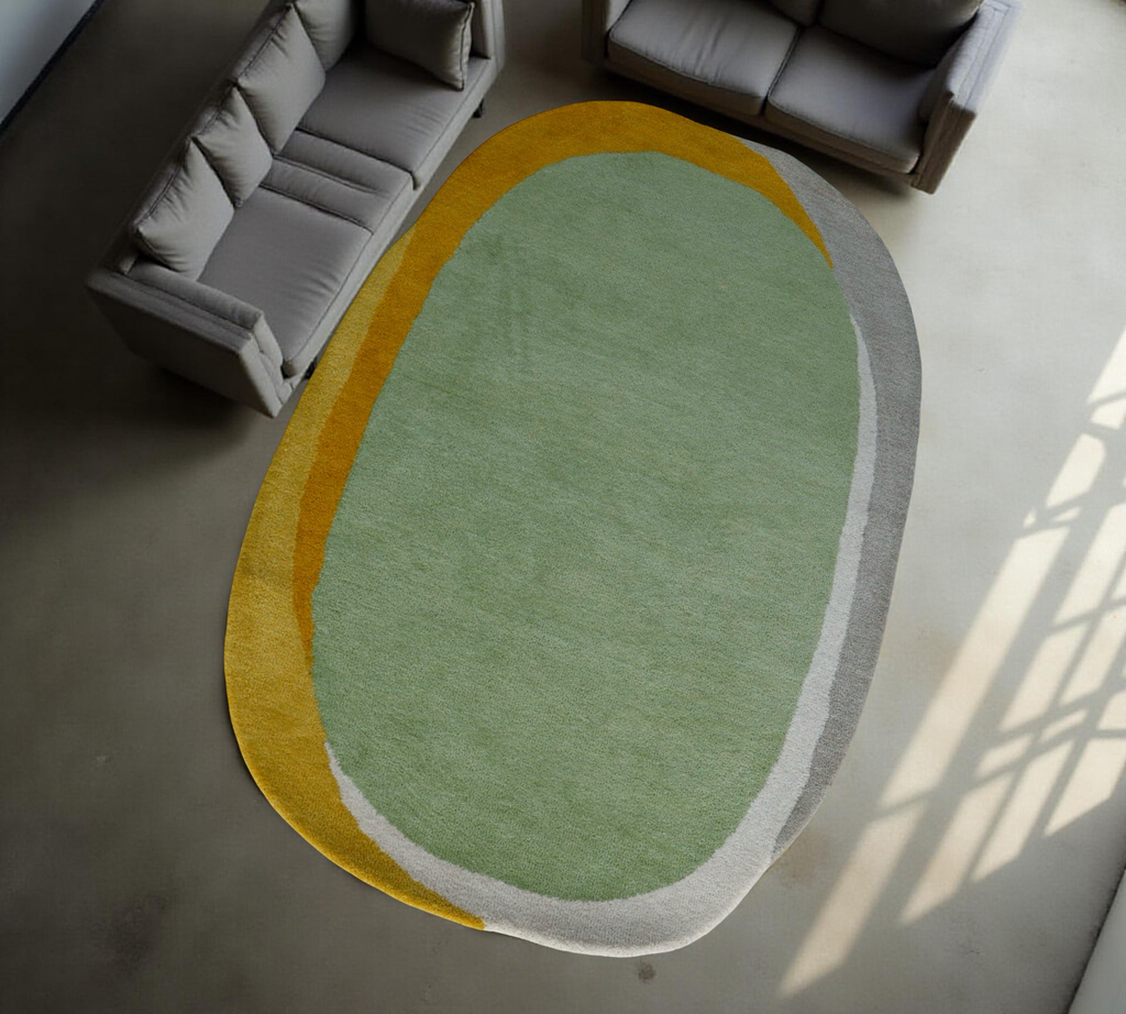 Green Arena Handtufted Rug