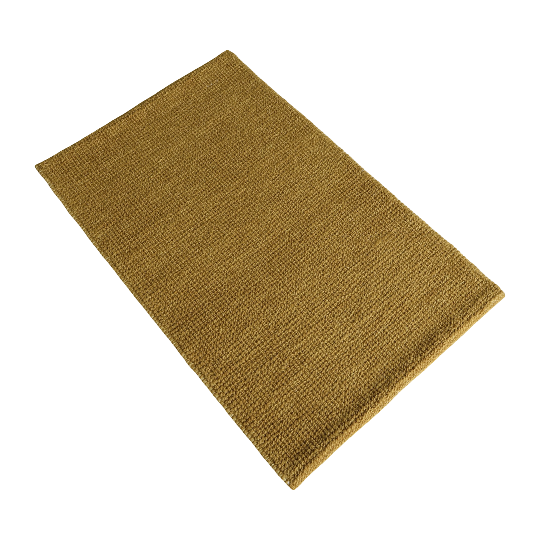 Gold Flat Weave Rug With Unique Texture On The Surface