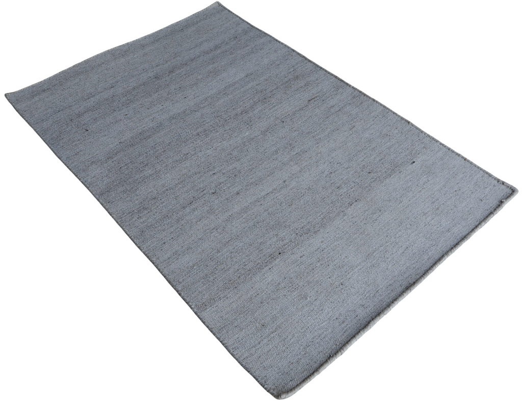 Natural Light Grey Brown Flat Weave Rug