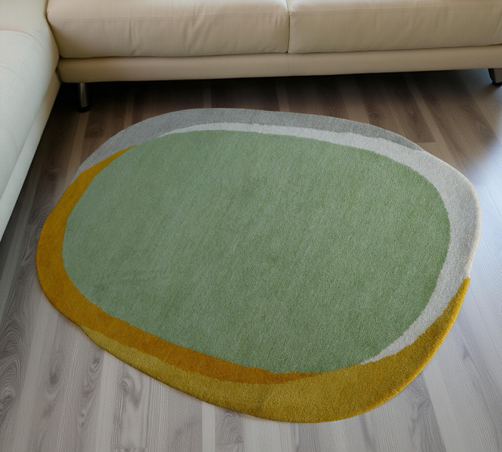Green Arena Handtufted Rug