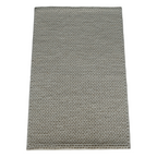 White With Chain Pattern Flat Weave Rug