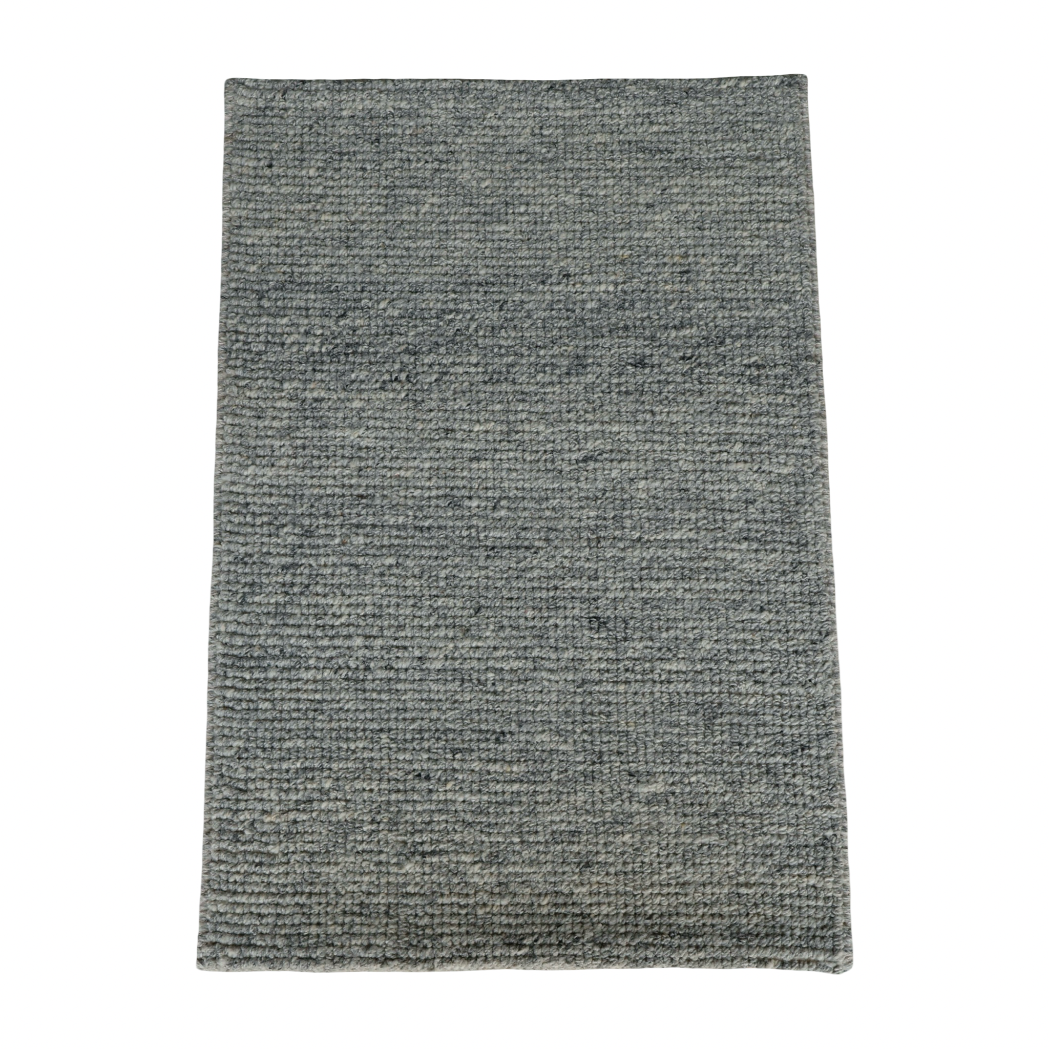 Grey Flat Weave Rug With Unique Texture On The Surface